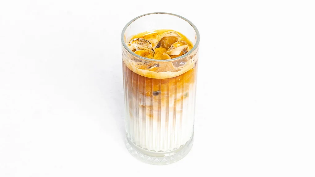 Iced latte or cappuccino